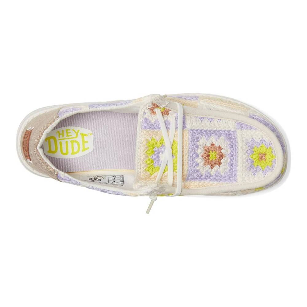 NEW HEY DUDE women's wendy cottage crochet slip-on shoes - Picture 5 of 7